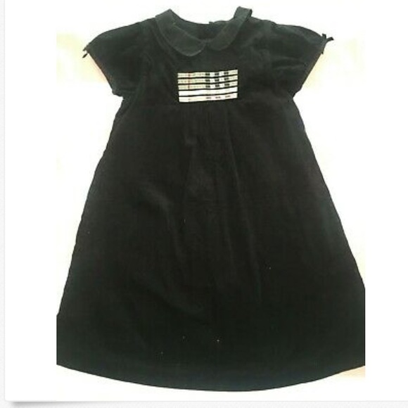 Burberry Other - Dress ❃ Burberry black corduroy satin collar 2T